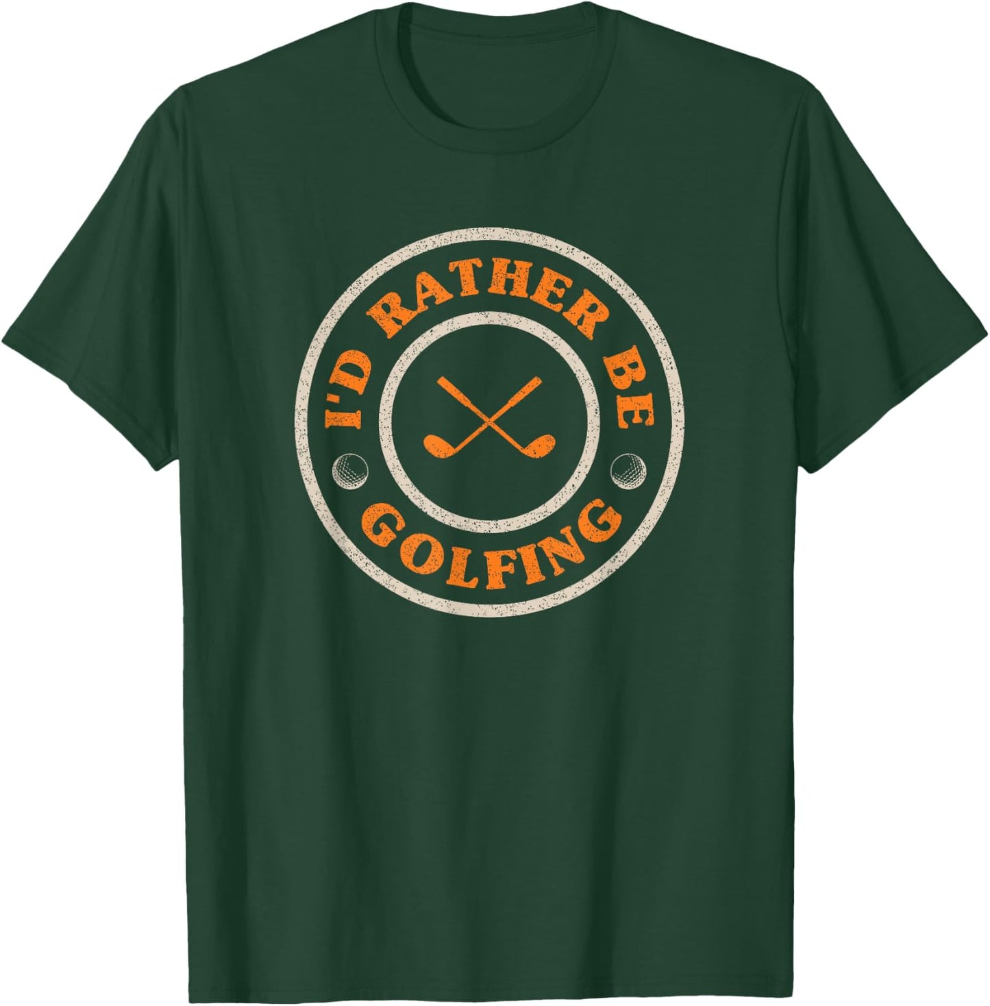I'd Rather Be Golfing Funny Retro T-Shirt - T-Shirt | Forest