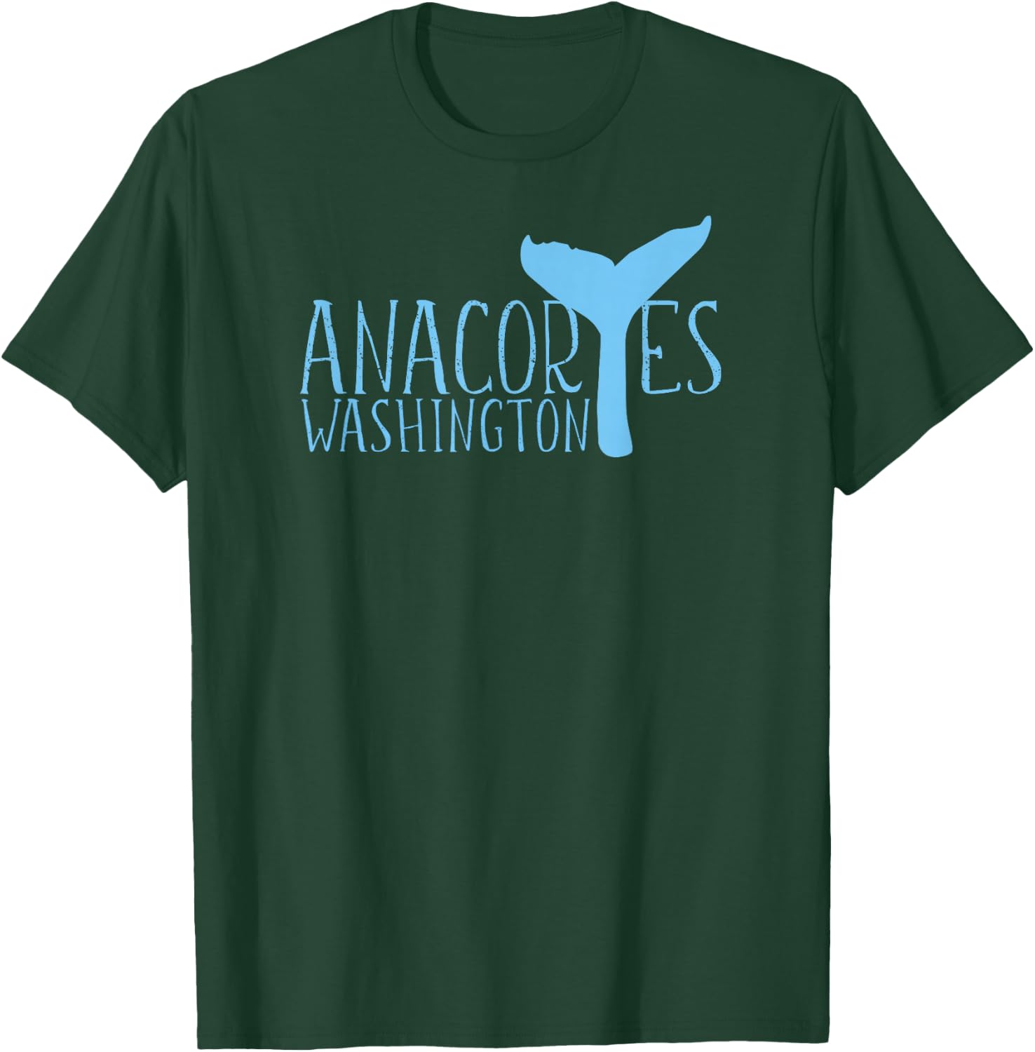 Anacortes Washington Whale Tail Whale Watching Souvenir T-Shirt - T-Shirt | Forest