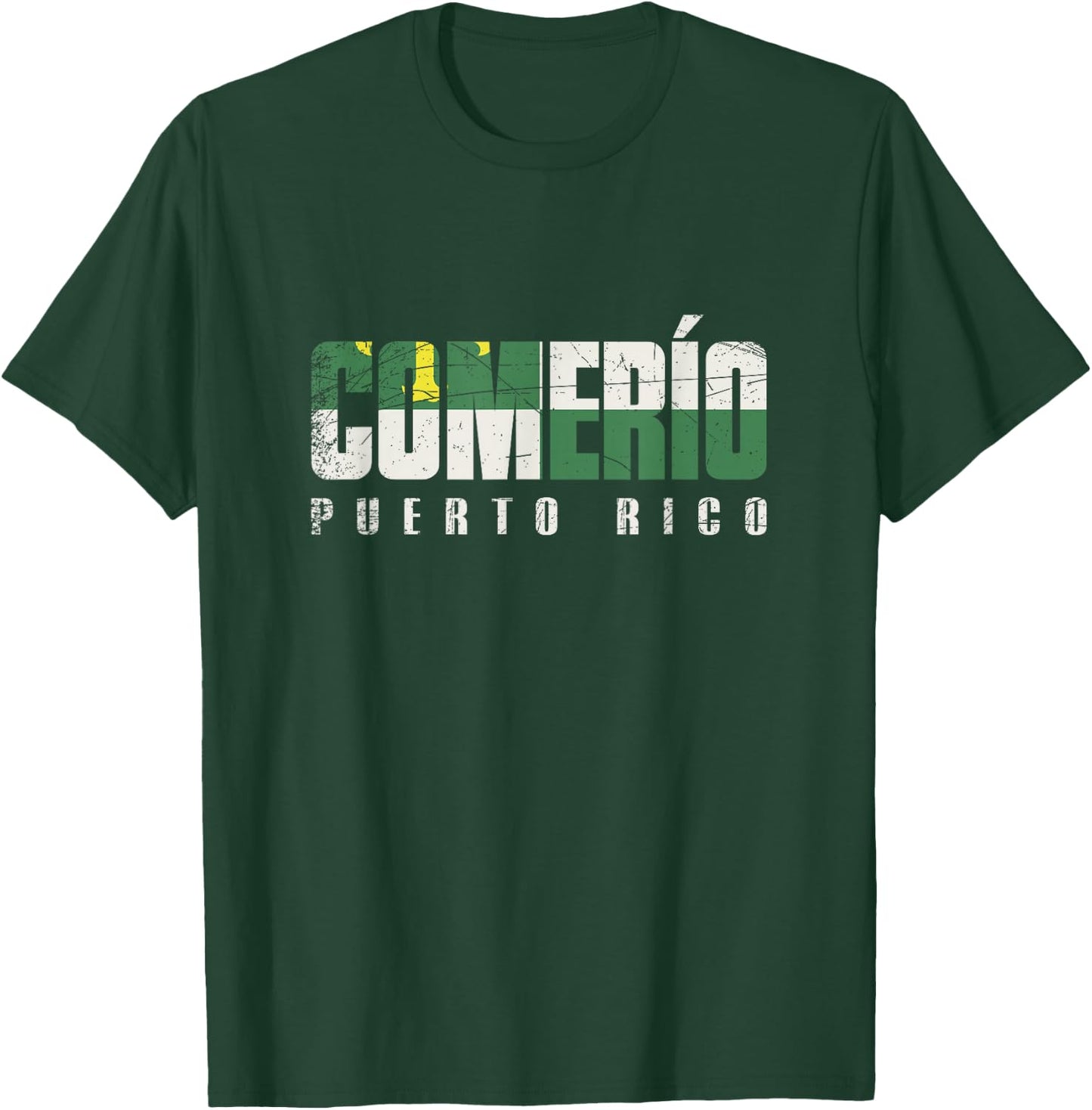 Comerío City in Puerto Rico, Comerío Flag T-Shirt - T-Shirt | Forest