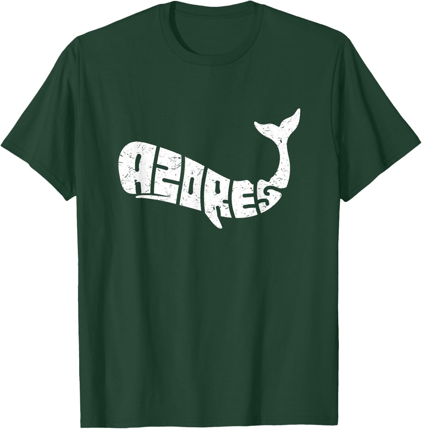 Azores Whale Word Art - Funny Animal T-Shirt - T-Shirt | Forest