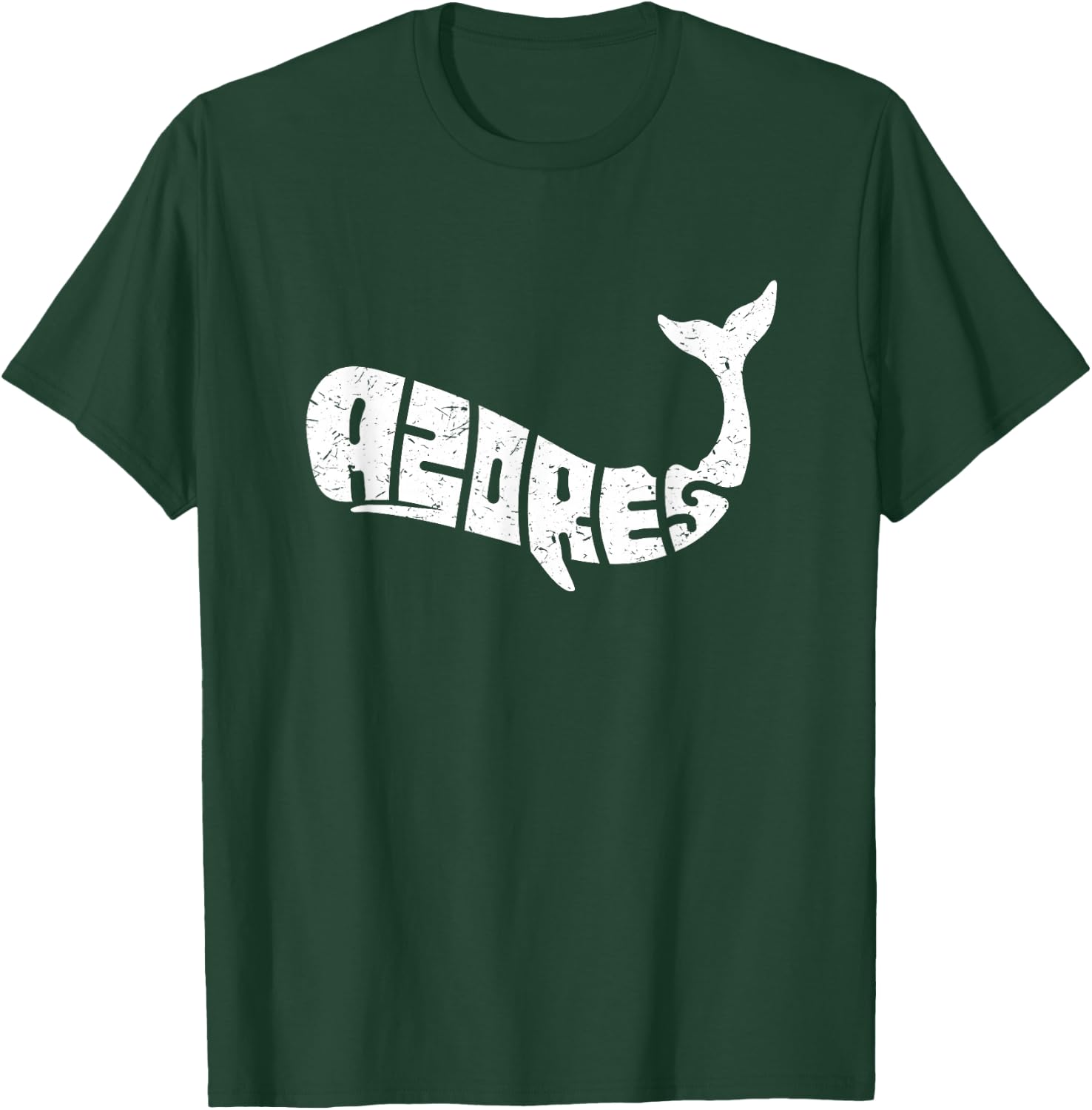 Azores Whale Word Art - Funny Animal T-Shirt - T-Shirt | Forest