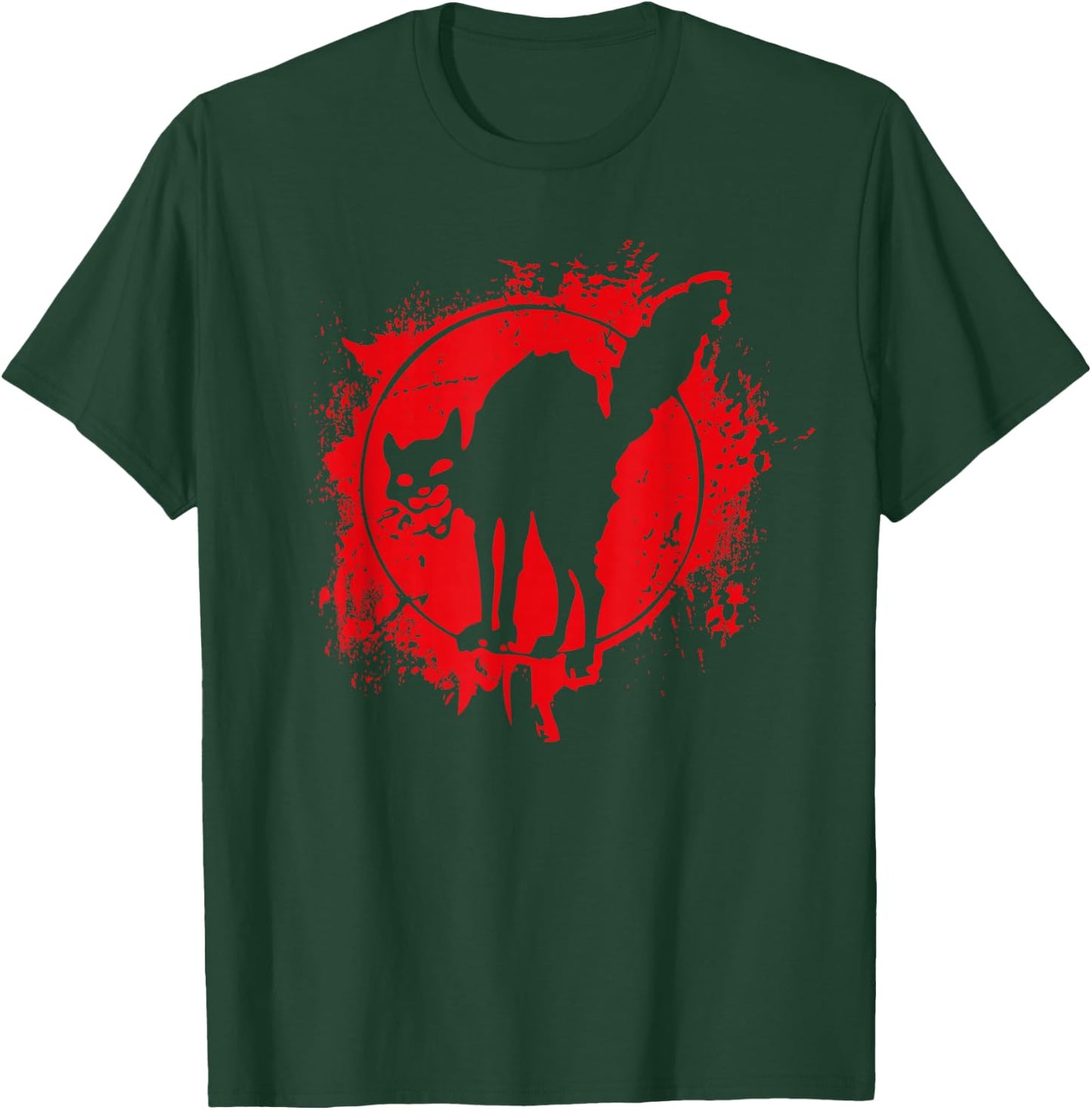 Black Cat Revolution mit Anarchie-Symbol T-Shirt - T-Shirt | Forest