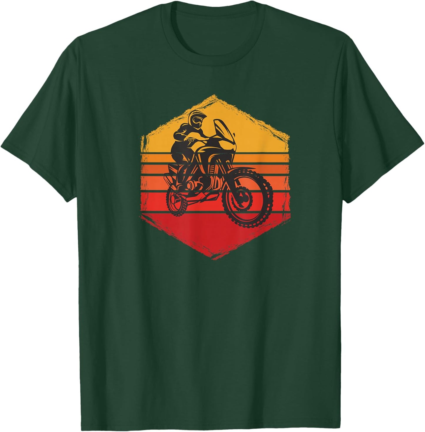 Design Adventure Trail Motorcycle Travel T-Shirt - T-Shirt | Forest