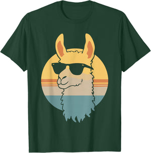 Funny Llama Sunglasses T-Shirt - T-Shirt | Forest