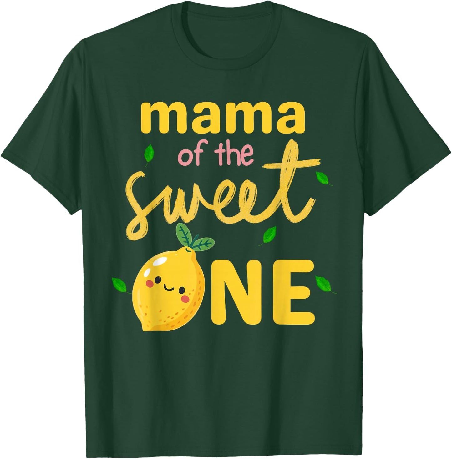 Mama of the Sweet One Lemon 1st Birthday Mom Women T-Shirt - T-Shirt | Forest