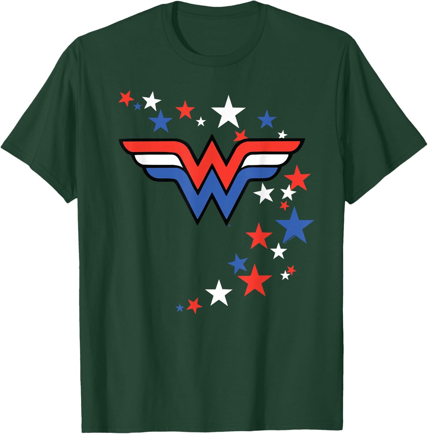 Wonder Woman Swirling Stars 4th of July T-Shirt - T-Shirt | Forest