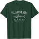 Islamorada Florida Shark Vintage White Outline Fishing T-Shirt - T-Shirt | Forest