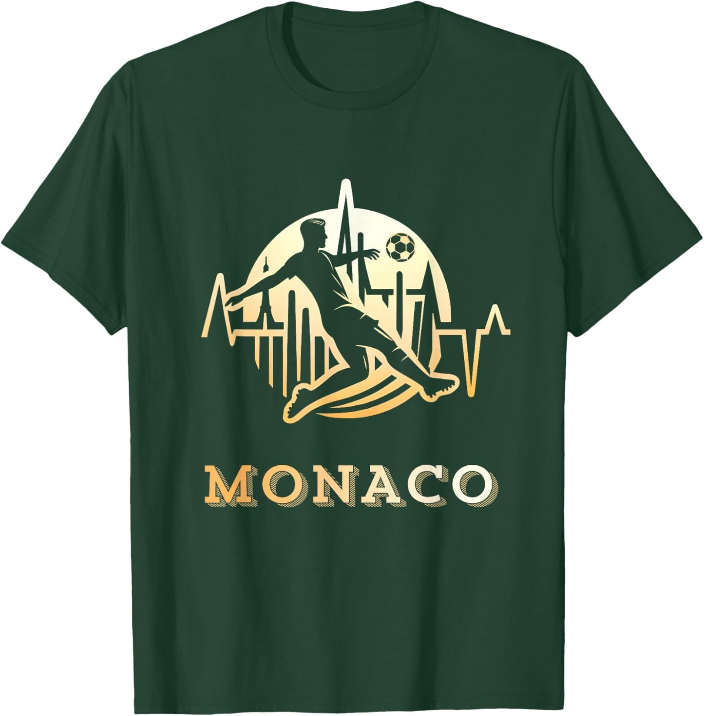 Gift Supporter Monaco Football Monegasque , Black, S T-Shirt - T-Shirt | Forest