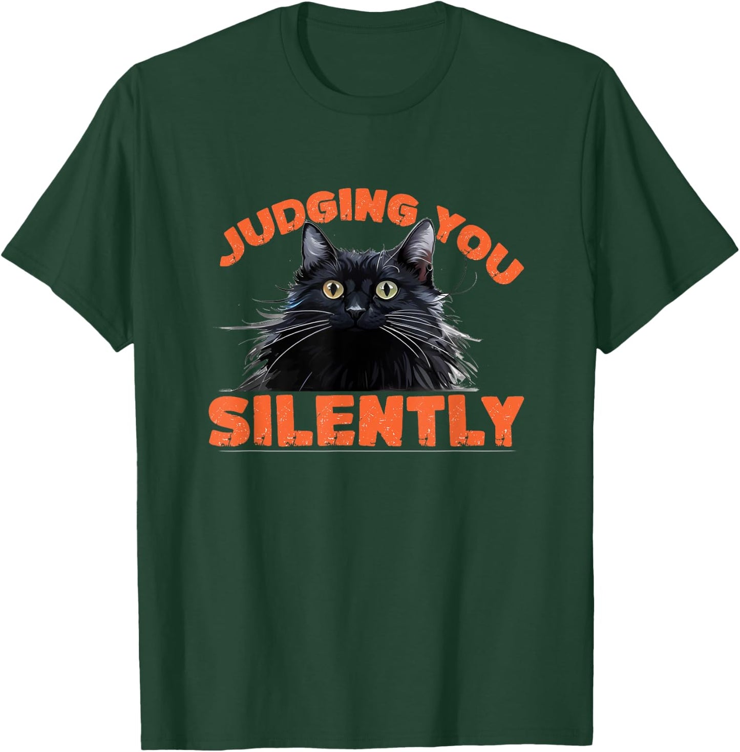 Vintage Funny Cat Judging You Silently Cat T-Shirt - T-Shirt | Forest