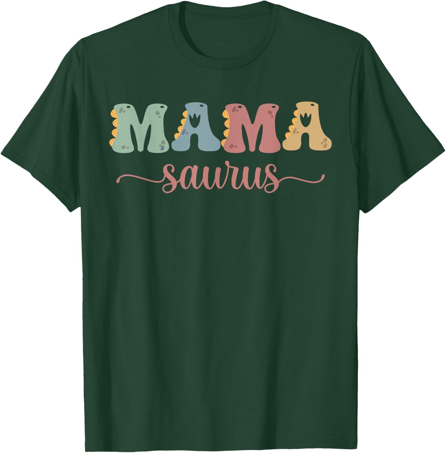 Mamy Saurus Mother's Day Family Matching mom dinosaur Moma T-Shirt - T-Shirt | Forest