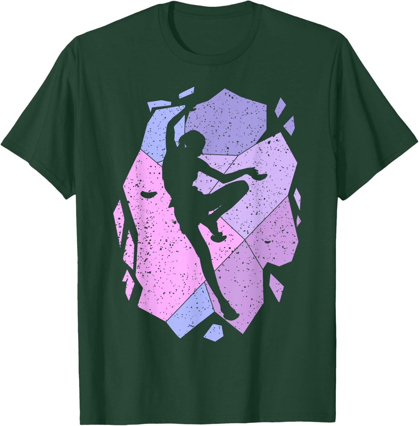 Climbing Climber Female Girl , Black, S T-Shirt - T-Shirt | Forest