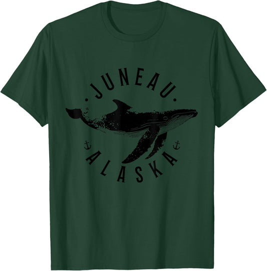 Juneau Alaska Souvenir Whale Ocean Nautical T-Shirt - T-Shirt | Forest