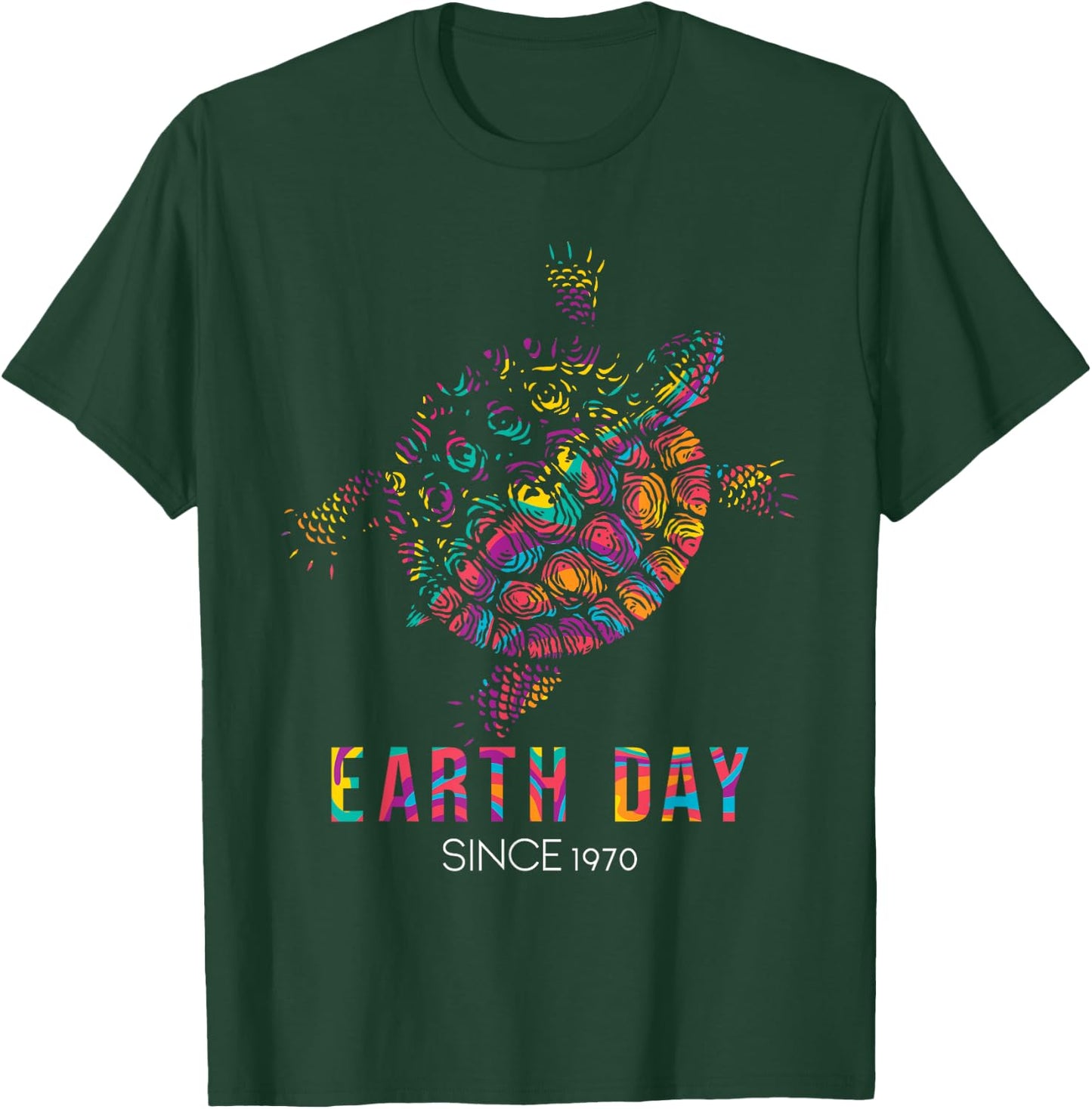 Turtle Environmental Protection Earth Day Since 1970 T-Shirt - T-Shirt | Forest