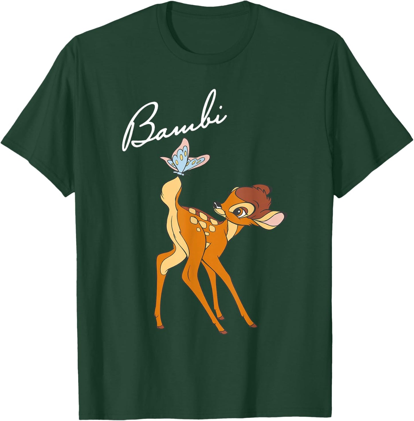 Bambi Butterfly Tail , black T-Shirt - T-Shirt | Forest