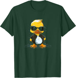 Kleine gelbe Ente mit Sonnenbrille/Lustiges 80er Jahre Enten T-Shirt - T-Shirt | Forest