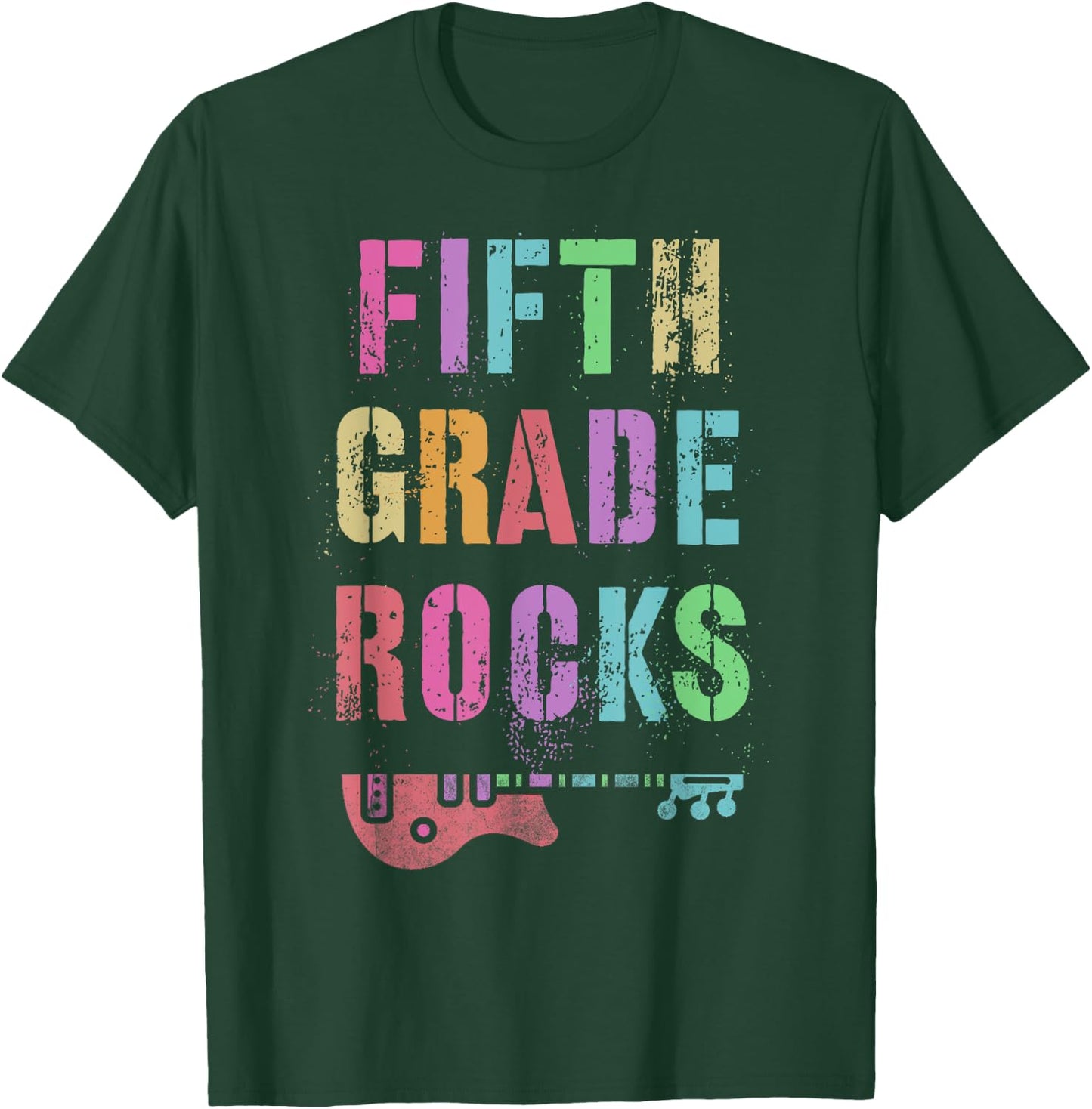 FIFTH GRADE ROCKS Teacher Rockstar Team 5th Gr Ready To Rock Women Kids T-Shirt - T-Shirt | Forest
