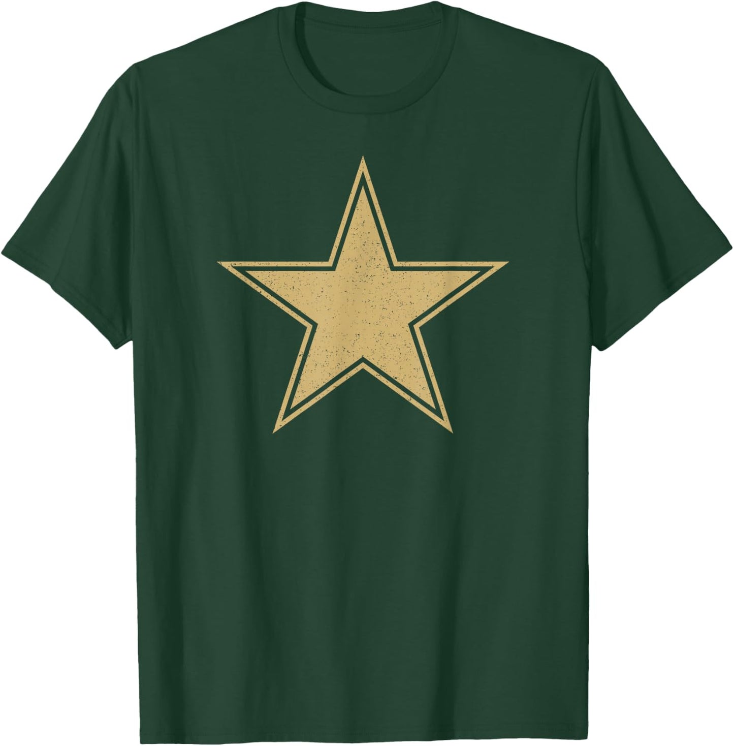 GOLD STAR ON A , Black, S T-Shirt - T-Shirt | Forest