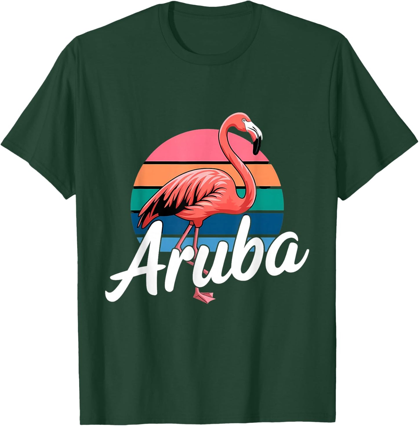 Aruba Flamingo Souvenir T-Shirt - T-Shirt | Forest