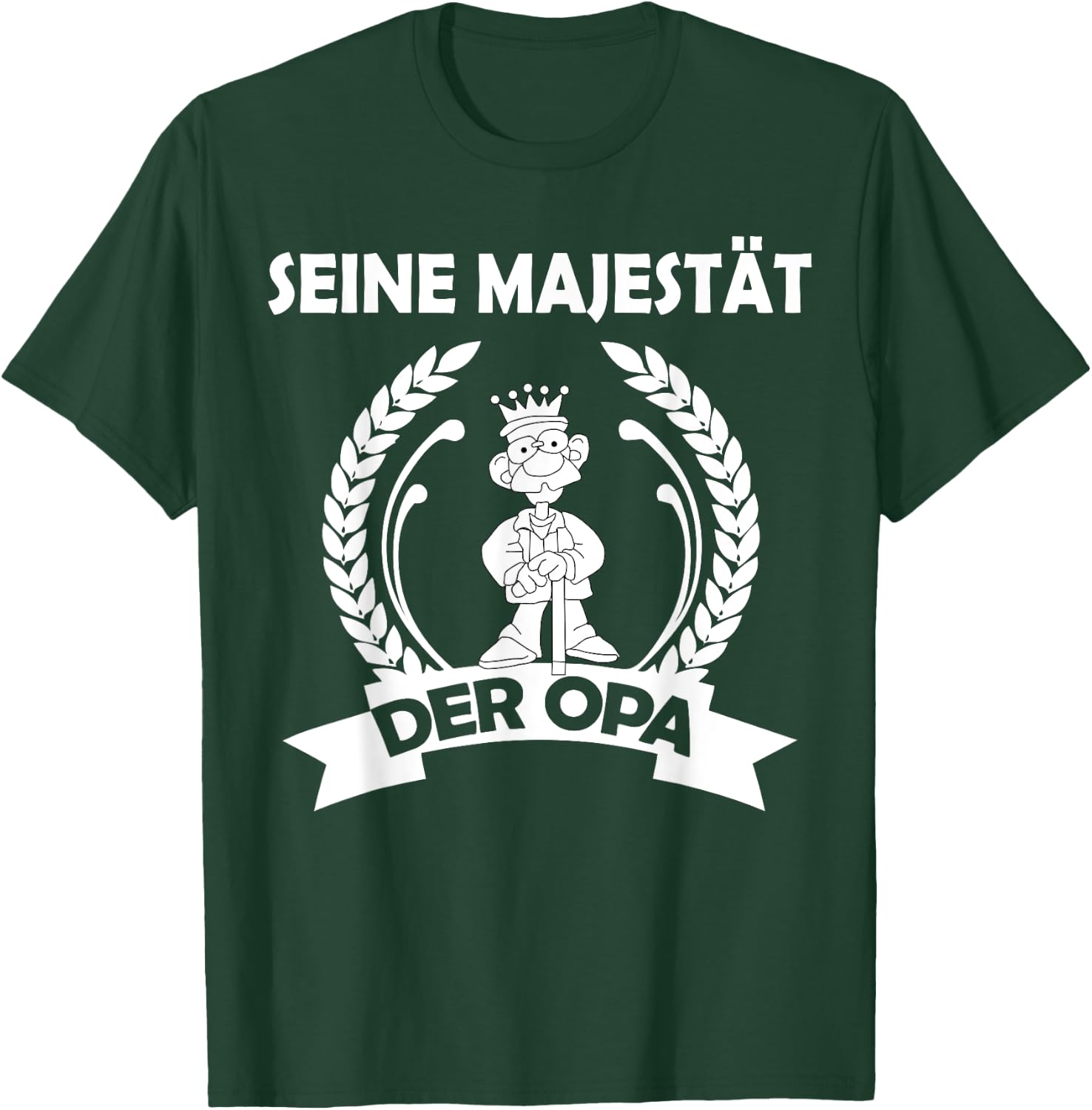 Men's His Majesty the Grandpa T-Shirt - T-Shirt | Forest
