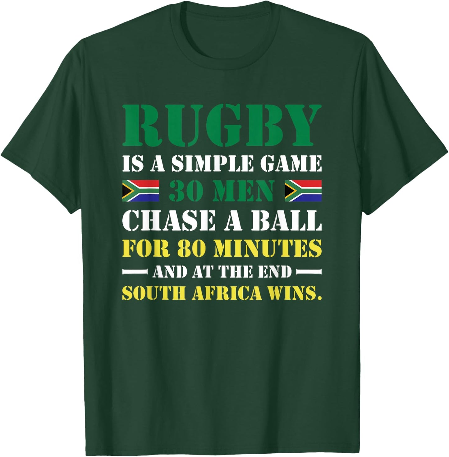 Rugby Is A Simple Game Südafrika Rugby T-Shirt - T-Shirt | Forest