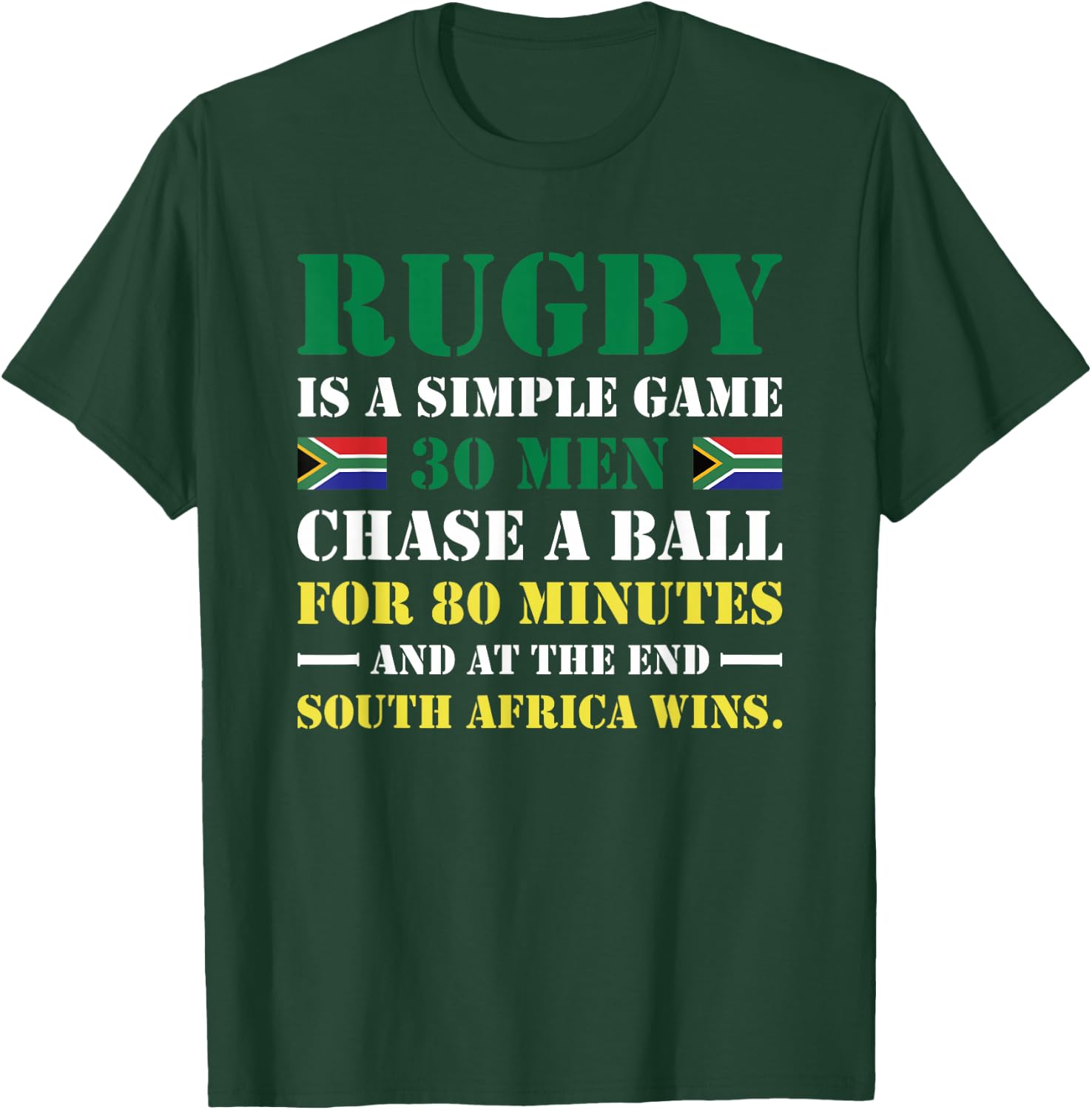 Rugby Is A Simple Game Südafrika Rugby T-Shirt - T-Shirt | Forest