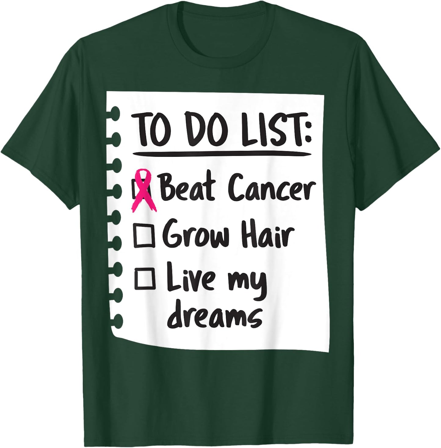 To Do List Funny Breast Cancer Awareness T-Shirt - T-Shirt | Forest