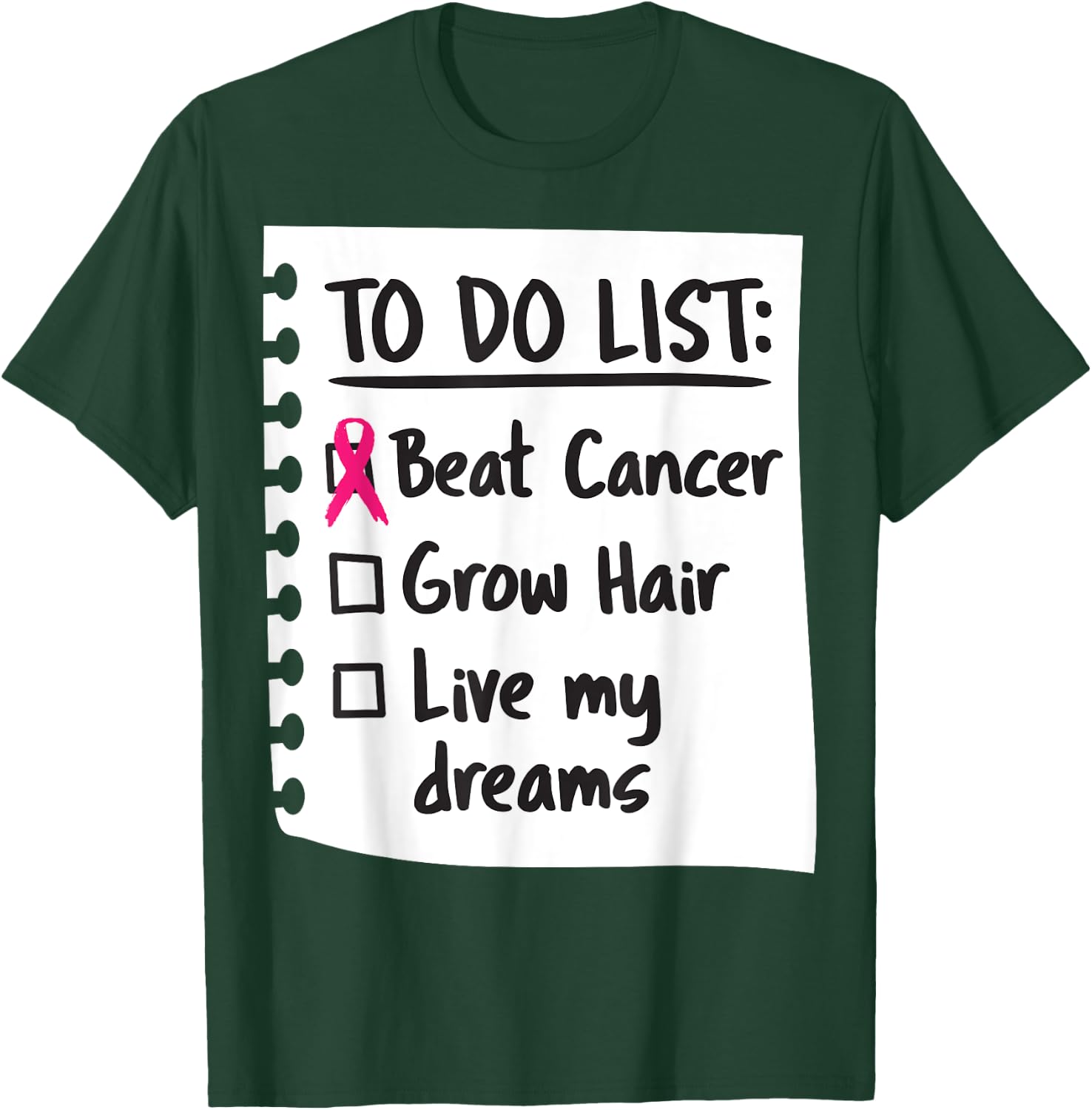 To Do List Funny Breast Cancer Awareness T-Shirt - T-Shirt | Forest