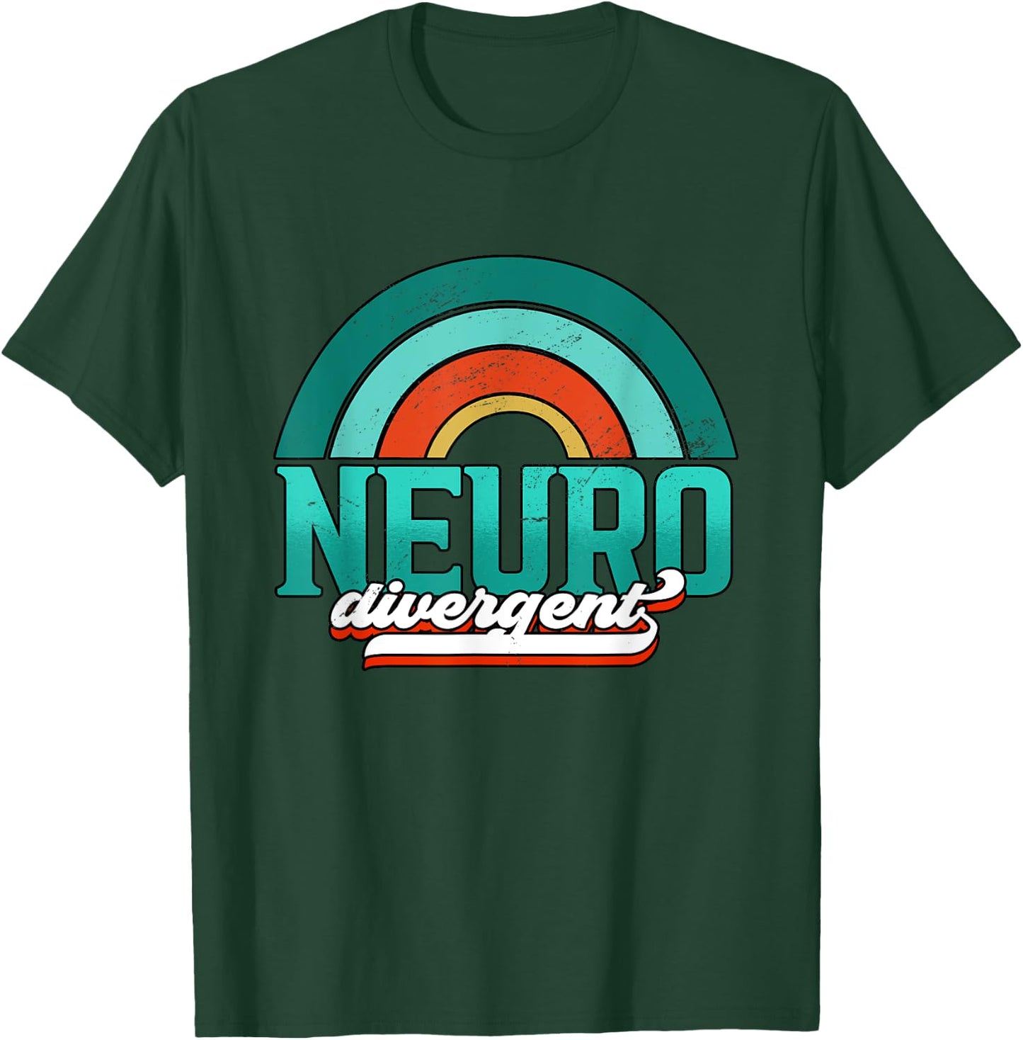 Adhd Awareness Neuro Divergent T-Shirt - T-Shirt | Forest