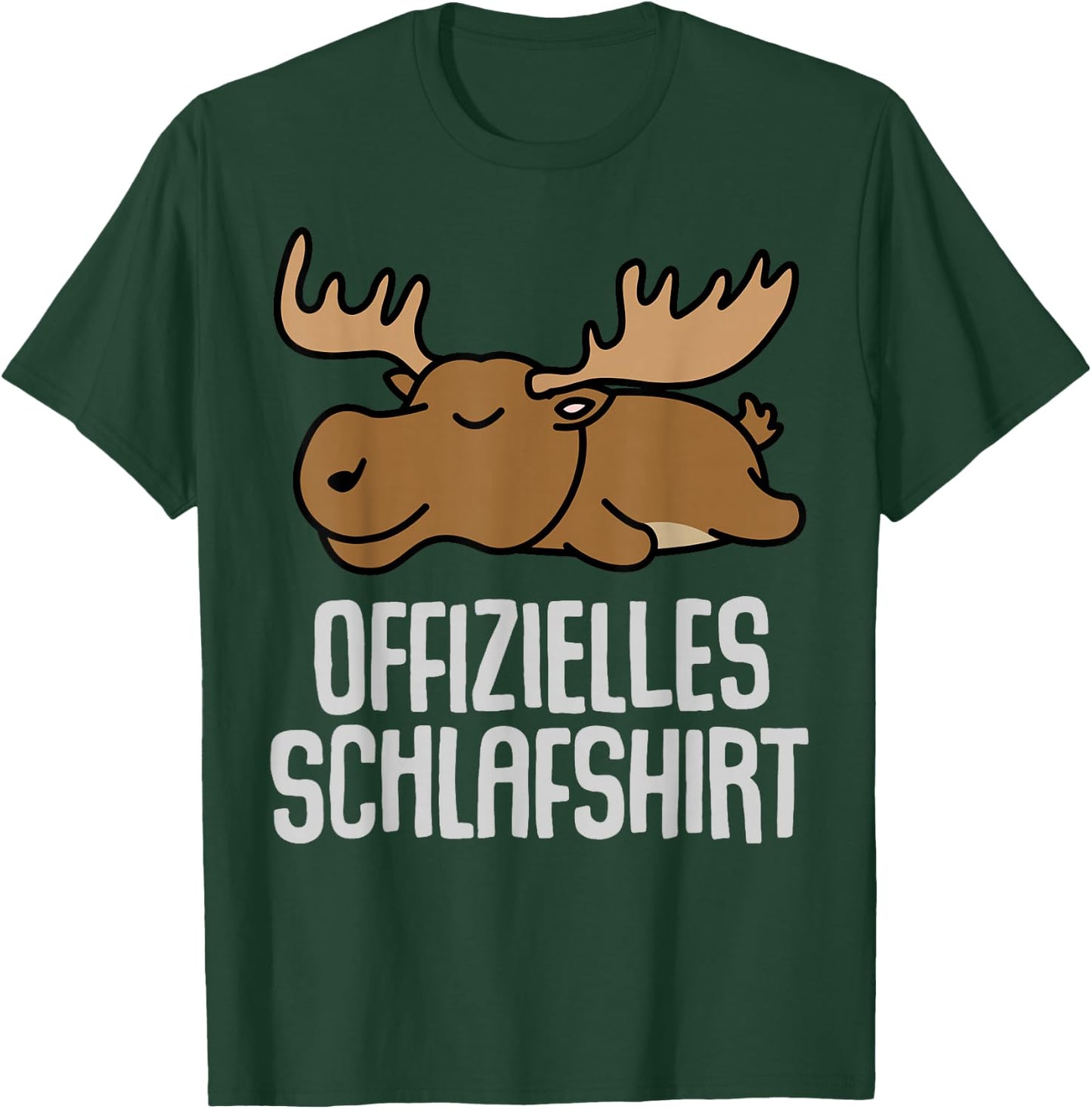 Offizielles Schlafshirt Elch Pyjama Nachthemd Geschenk T-Shirt - T-Shirt | Forest