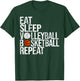Eat Sleep Volleyball Basketball Repeat Funny Ball T-Shirt - T-Shirt | Forest