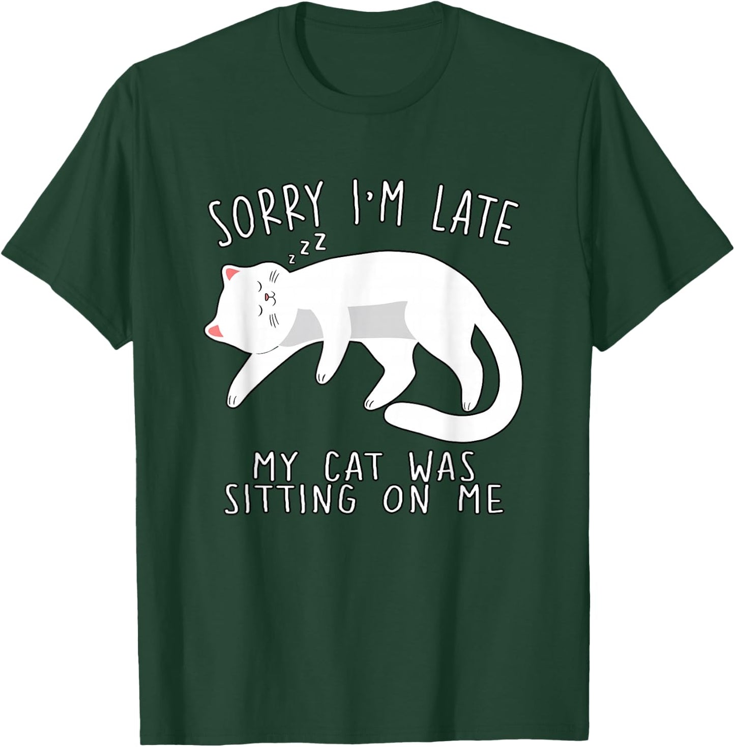 Cat Lover Lazy Graphic Men Girls Boys Kids Cats T-Shirt - T-Shirt | Forest