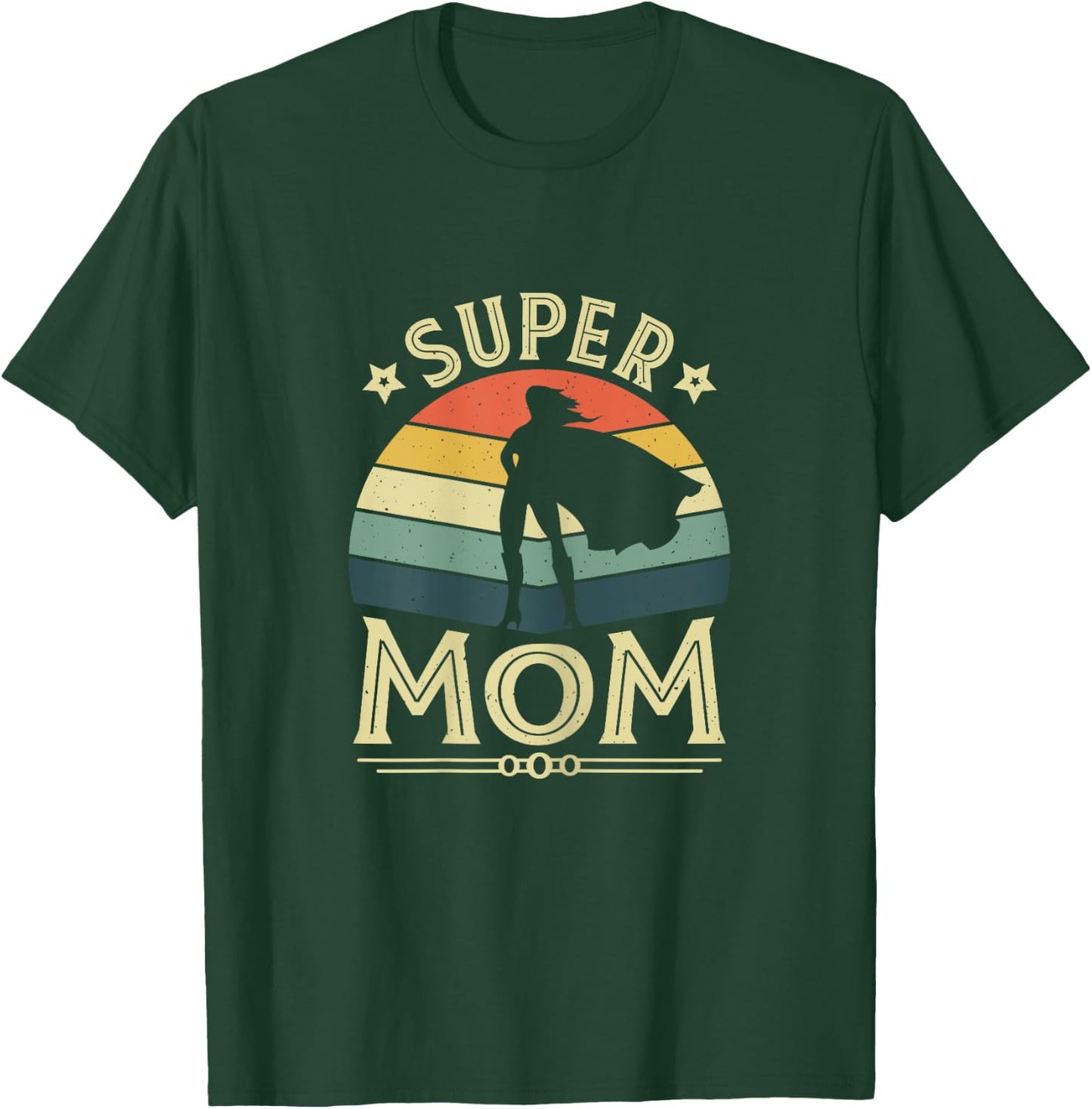 Super Mom Mama Mothers Day Mommy Vintage Mom T-Shirt - T-Shirt | Forest