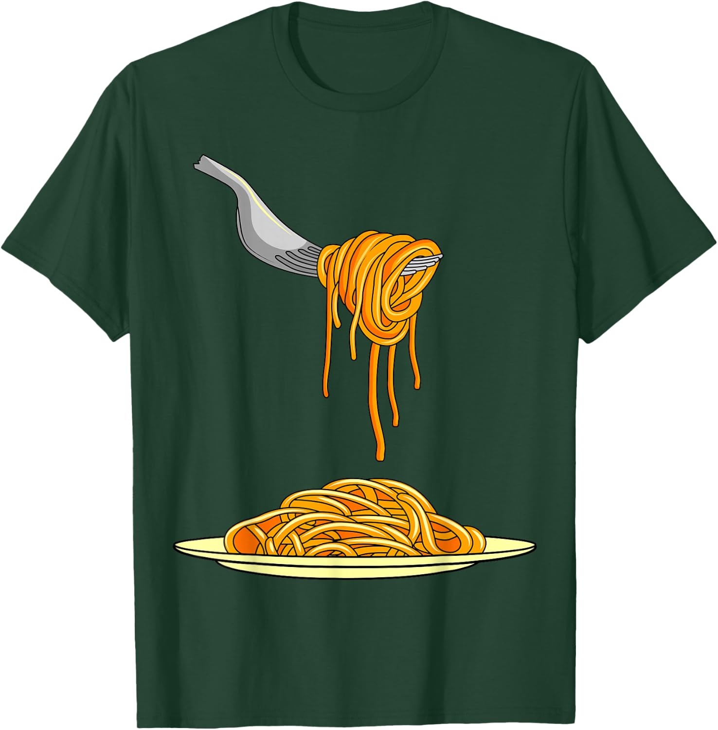 Pasta Spaghetti Noodles Italian Cook Fork Food T-Shirt - T-Shirt | Forest