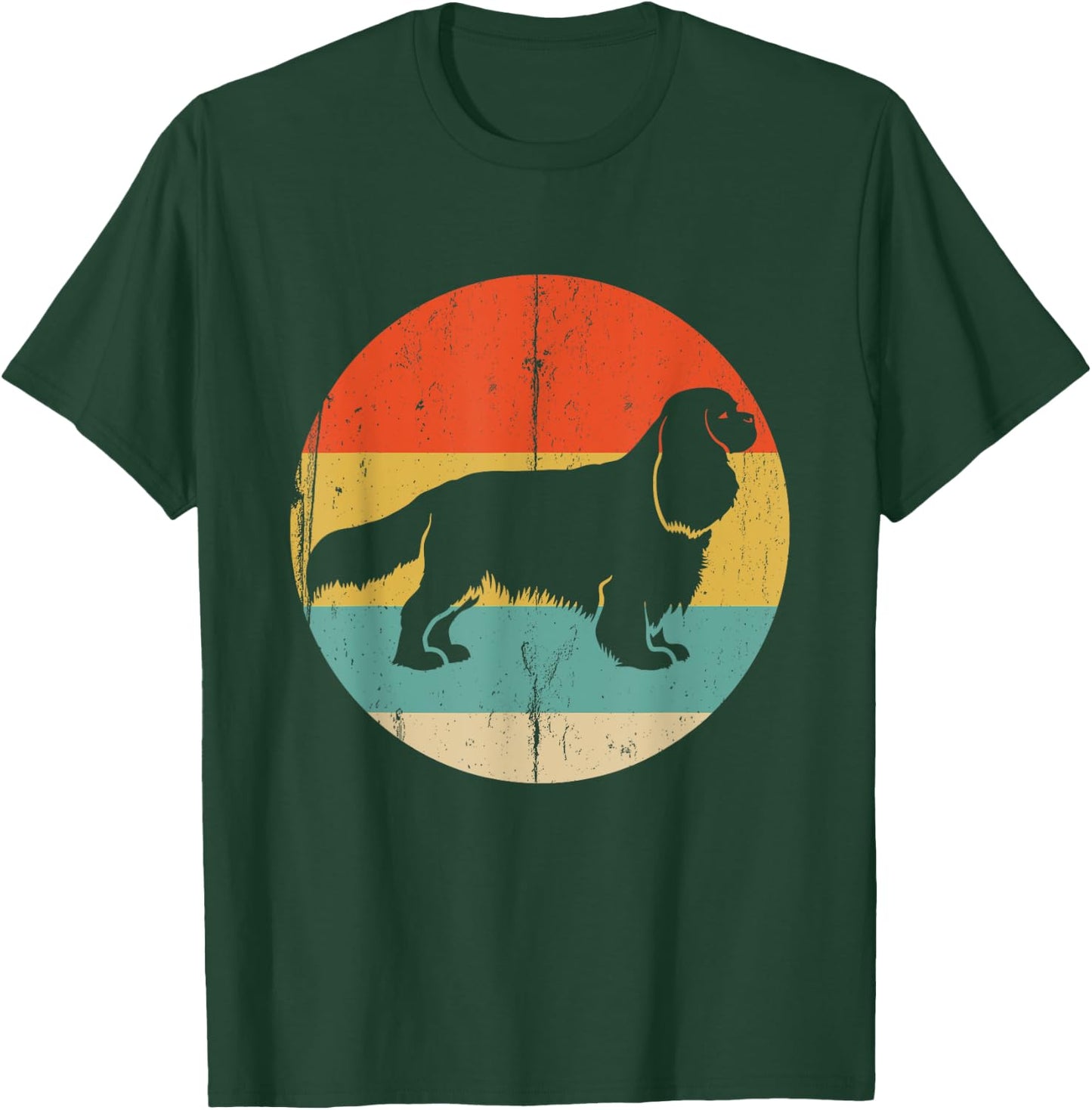 Cavalier King Charles Spaniel Shirt - Retro Dog T-Shirt - T-Shirt | Forest