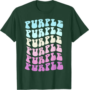 Groovy PURPLE Team Summer Camp War Game Sports Color School T-Shirt - T-Shirt | Forest