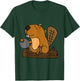 SmileteesAnim Funny Beaver Bowling Cartoon T-Shirt - T-Shirt | Forest