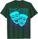 Theatermasken Retro T-Shirt - T-Shirt | Forest