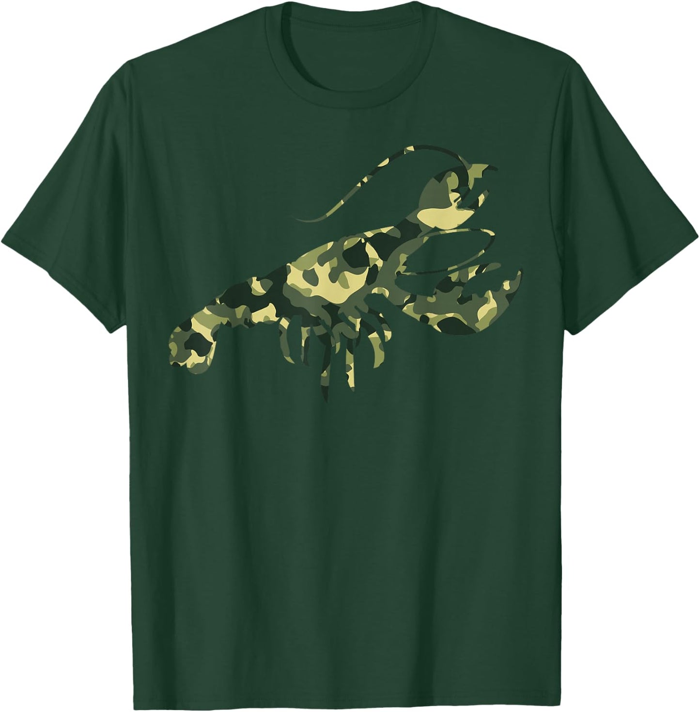 Crawfish Lover Men Women Gifts - Funny Camouflage Crawfish T-Shirt - T-Shirt | Forest