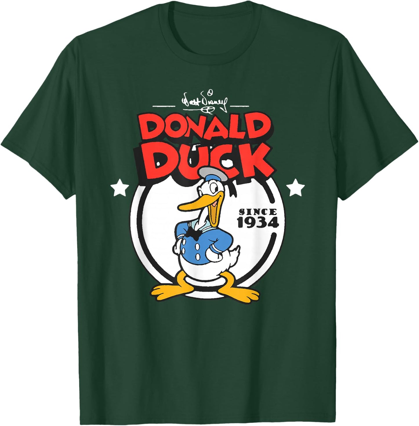 Disney Donald Duck 90th Anniversary Since 1934 Retro Vintage T-Shirt - T-Shirt | Forest