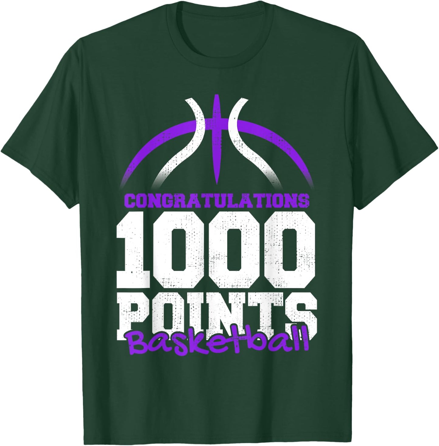 1000 Points Basketball Scorer High School Basketball Player T-Shirt - T-Shirt | Forest