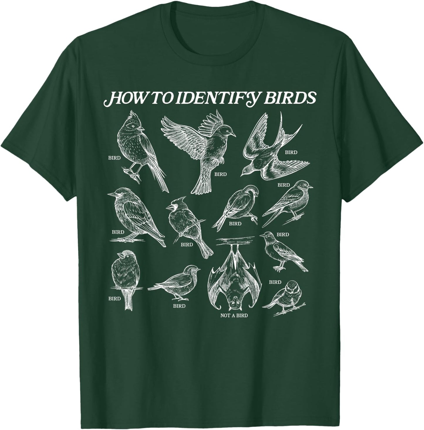 How to Identify Birds T-Shirt - T-Shirt | Forest