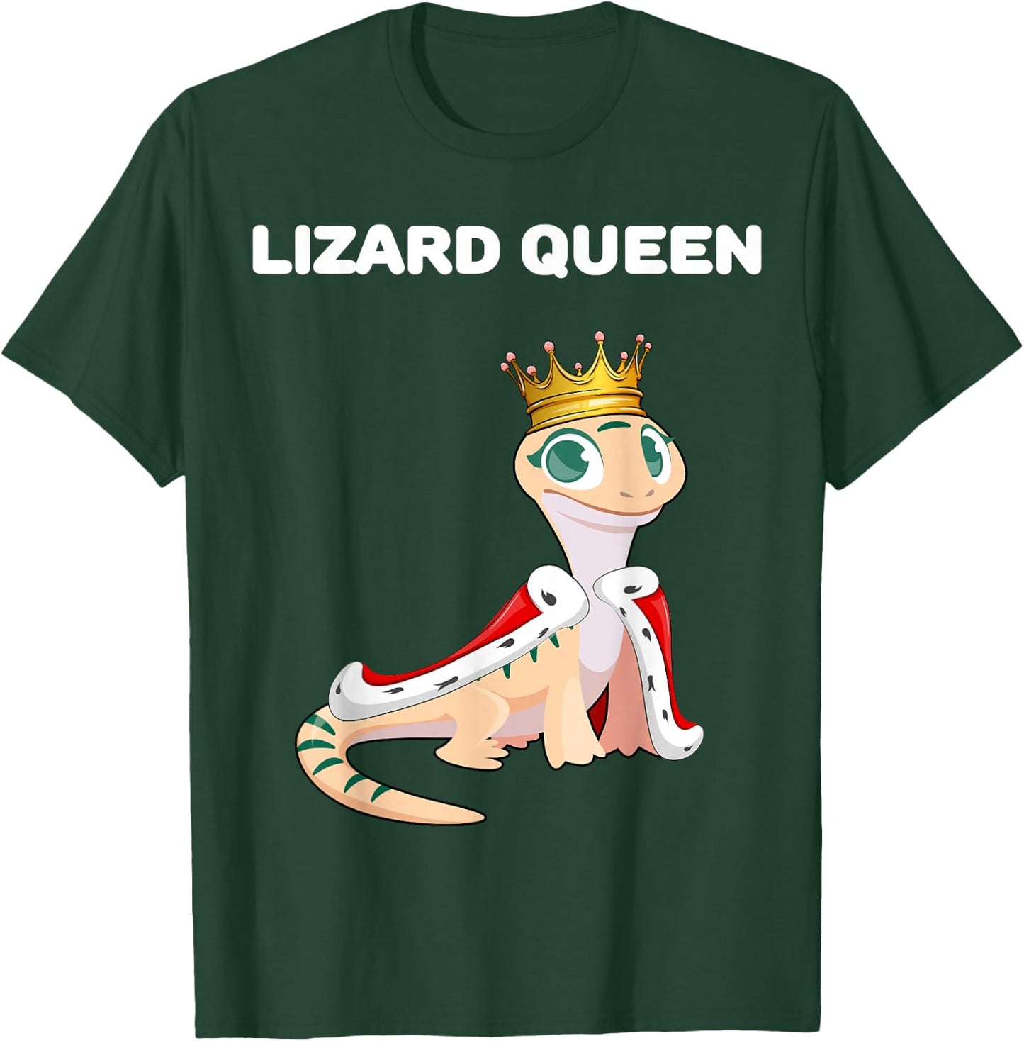 Lizard Queen | Lizard Design | Girls Lizard T-Shirt - T-Shirt | Forest