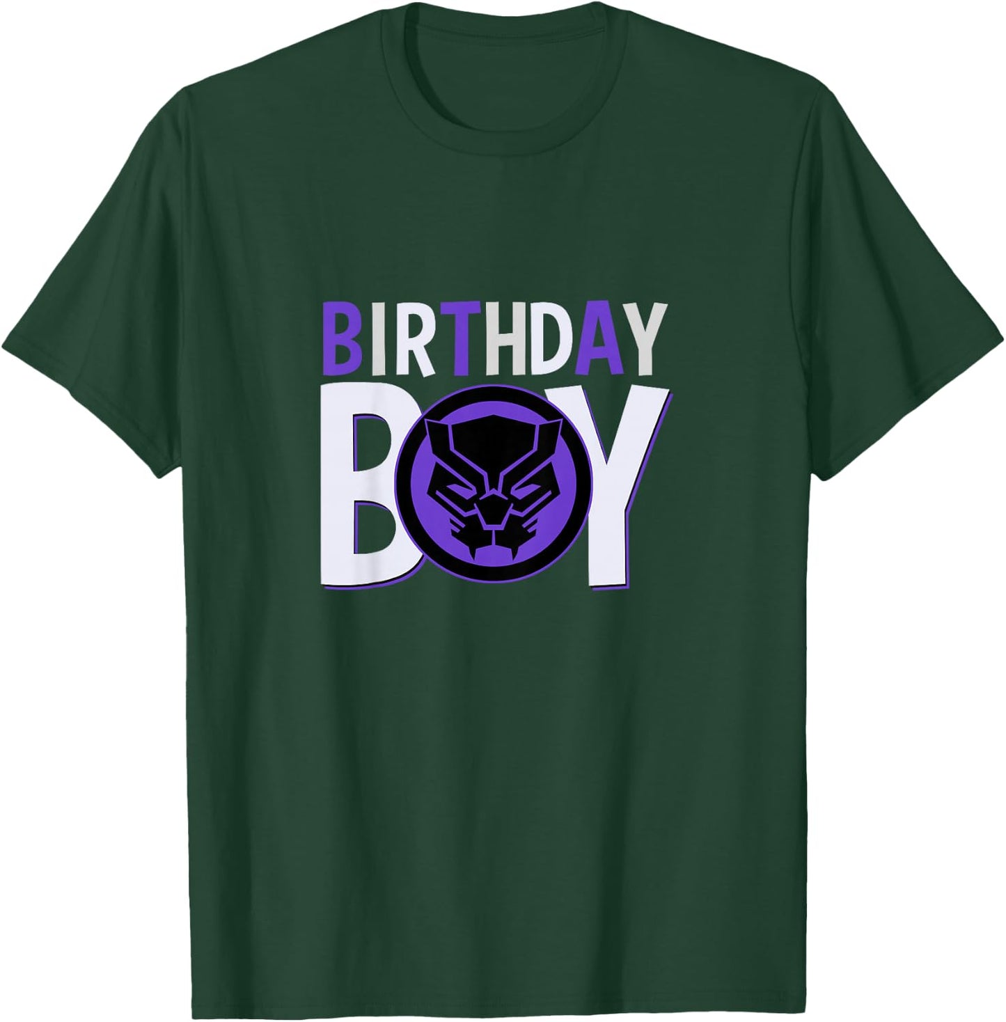 Kids Marvel Universe Classic Black Panther Super Birthday Boy T-Shirt - T-Shirt | Forest