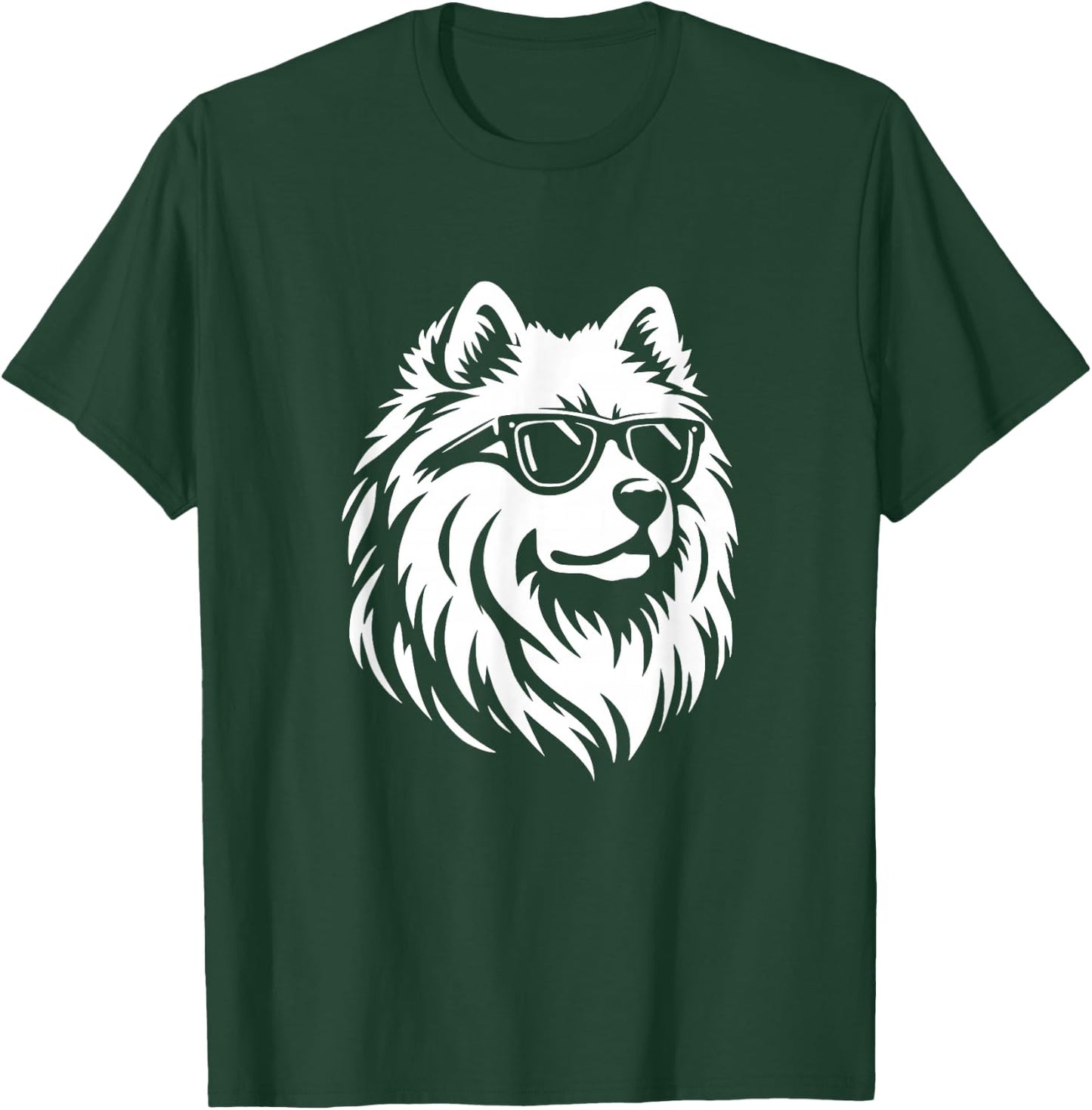 Samoyed Sunglasses Dog Graphic Design T-Shirt - T-Shirt | Forest