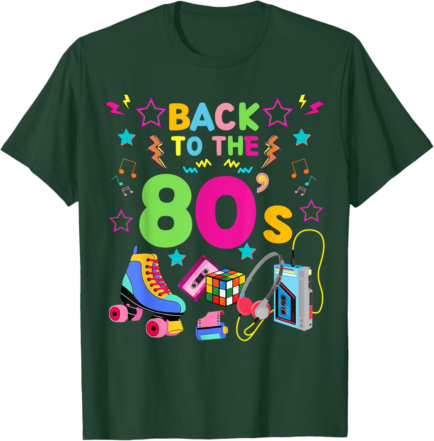 Best 80s Costume Theme Party Carnival - I Love 80s , black T-Shirt - T-Shirt | Forest