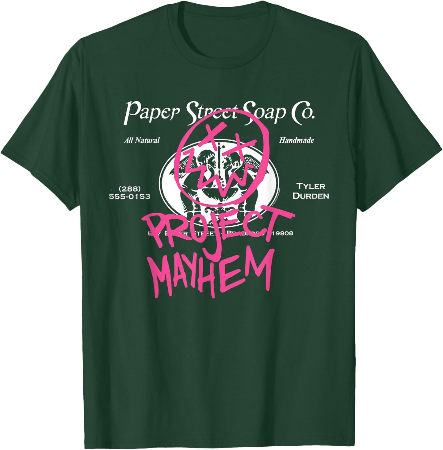 Fight Club 1999 Movie Official Tyler Durden Project Mayhem , black T-Shirt - T-Shirt | Forest
