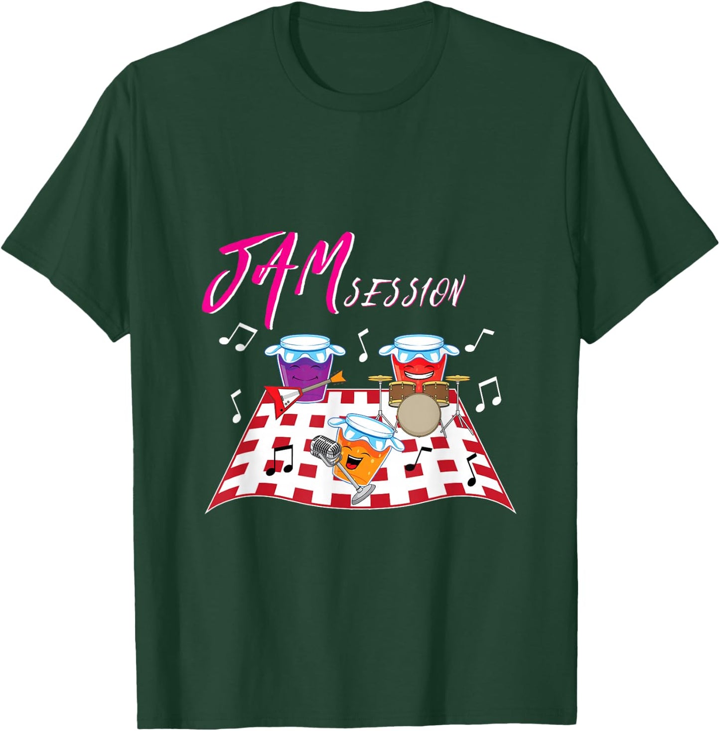 Jam Session - Funny Music Pun T-Shirt - T-Shirt | Forest