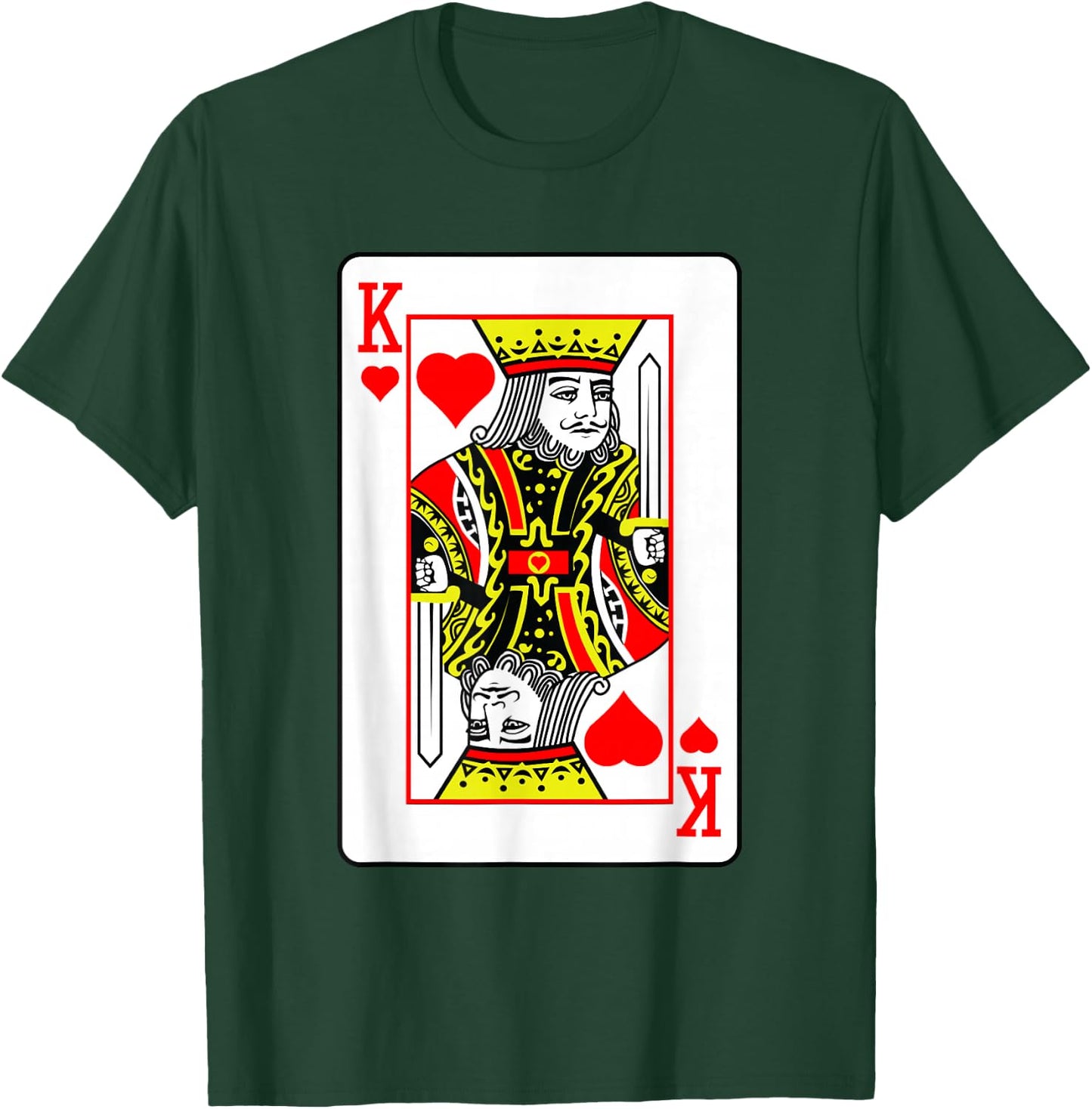 Herzkönig Poker Card Games Playing Cards Black Jack , black T-Shirt - T-Shirt | Forest