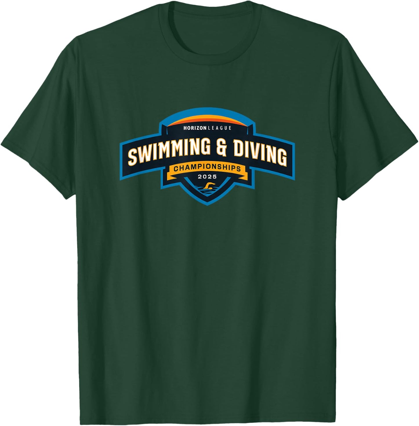 Horizon League Swimming & Diving Championship 2025 T-Shirt - T-Shirt | Forest