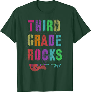 3rd GRADE ROCKS Teacher Ready to Rock Third Gr Is My Jam T-Shirt - T-Shirt | Forest